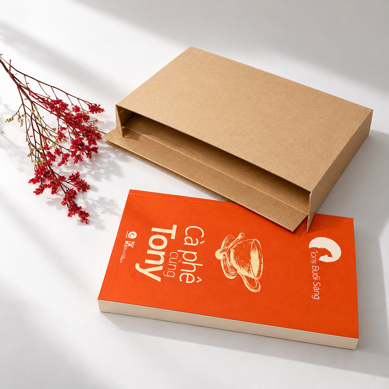 Hộp giấy đựng sách – Hộp kraft gấp gọn sản xuất theo yêu cầu