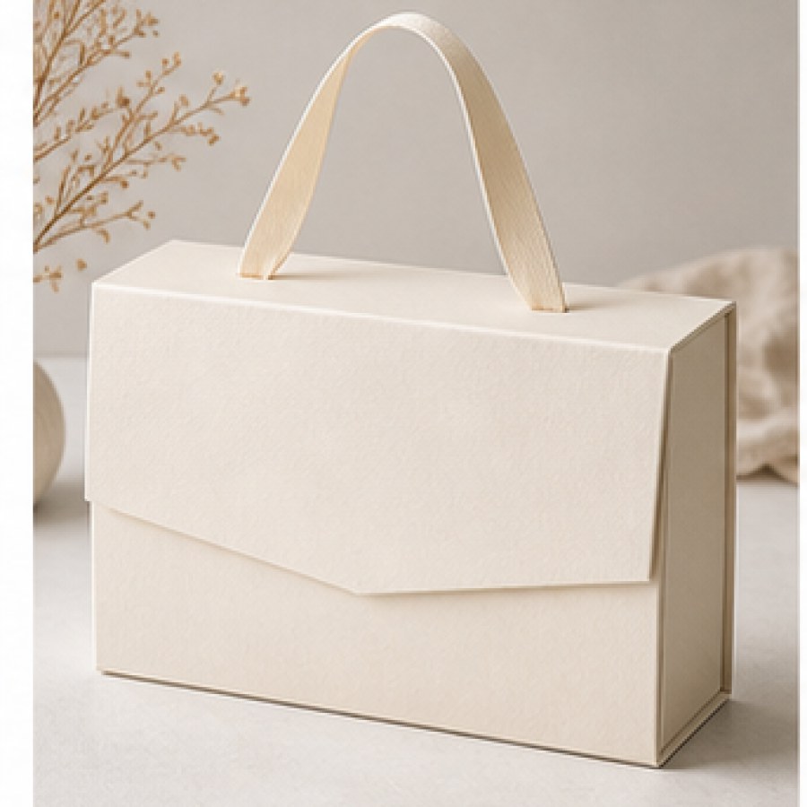 Hộp Nam Châm Có Quai Xách ivory cán mờ