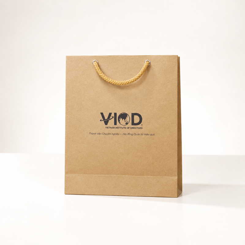 Túi giấy kraft quai xoắn in logo theo yêu cầu